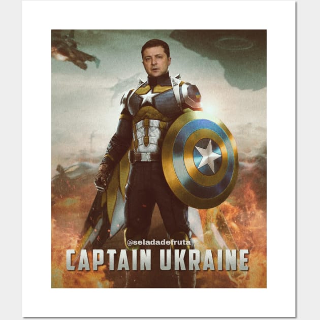 ZELENSKY - CAPTAIN UKRAINE Wall Art by Bombastik